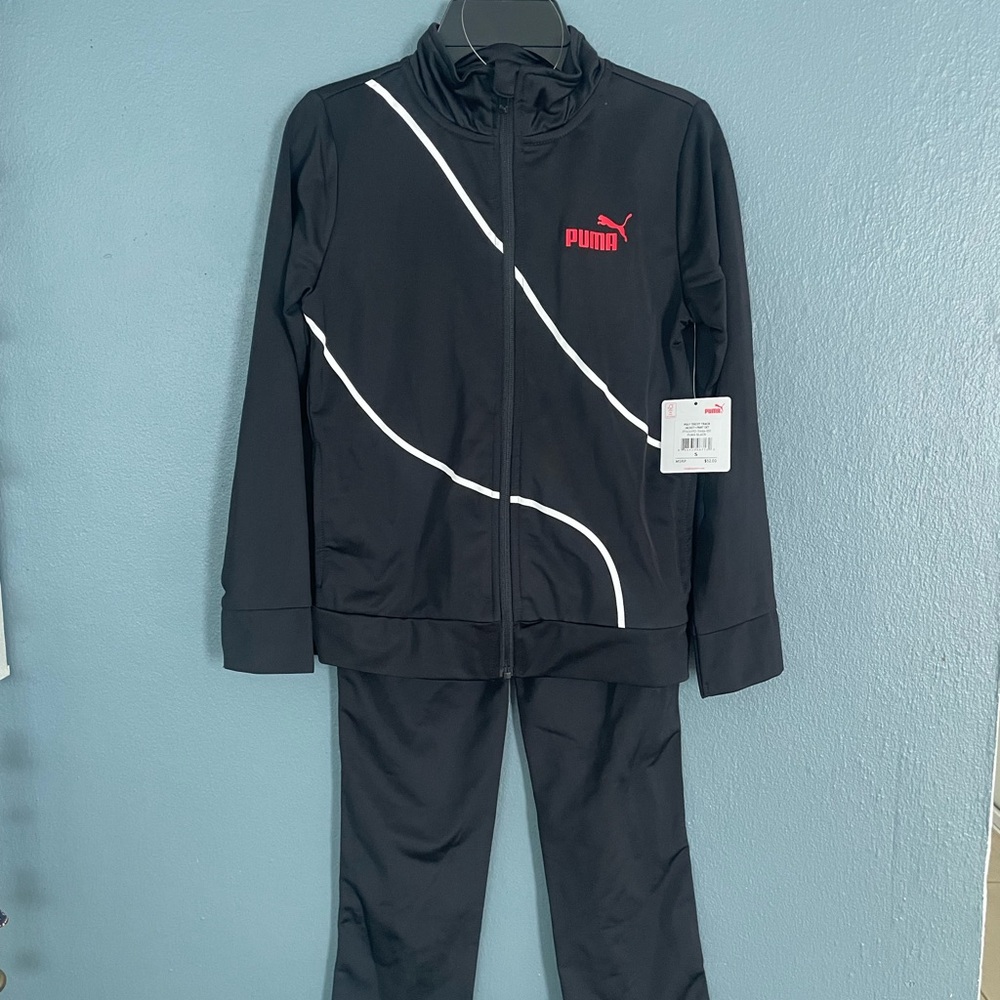 Puma Black Tricot Track Set